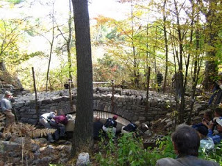 a dry stone bridge